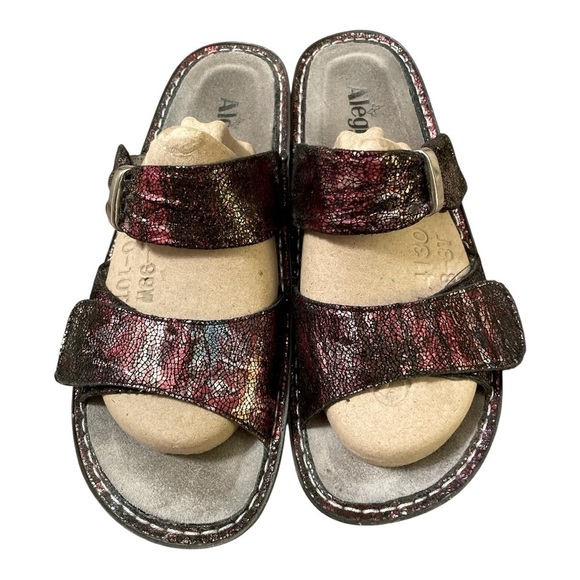 Alegria Shoes - Alegria Karmen Metallic Fun ( Purple / Pink / Black ) Sandal Size 40= 9.5/10